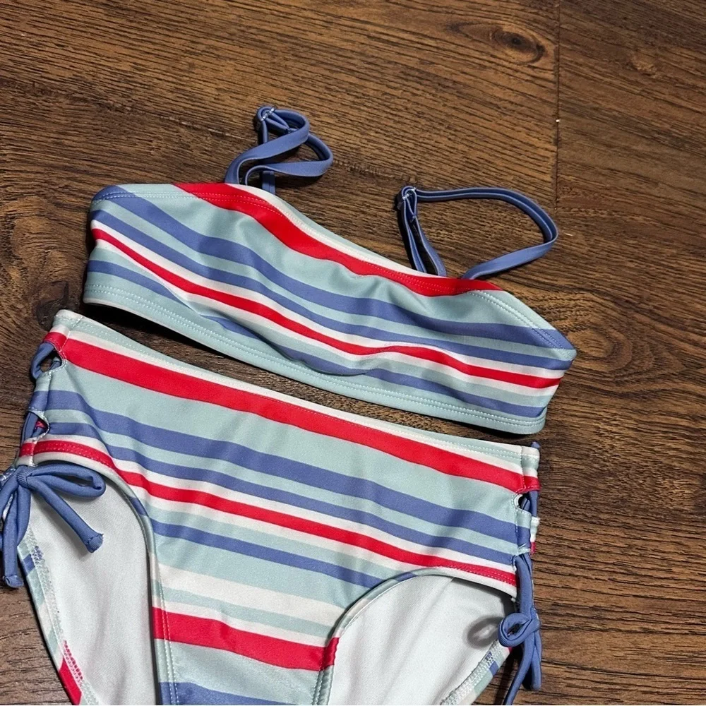 Art Class Girls’ Boat’s Striped Two Piece Bikini Set size 7/8